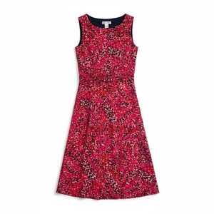 Laura Jeffries Women's Size 6 Ruched Waist Abstract Mosaic Print Midi Dress